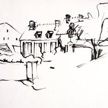 St. Péreuse en Morvan
Bourgogne, 1995
papier, oostindische inkt
48 x 32 cm