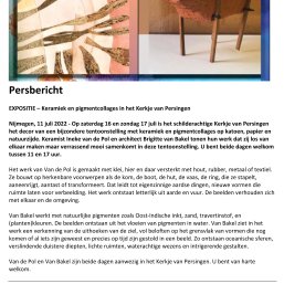 2022 Pigmentcollages en Keramiek   
Kerkje van Persingen