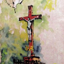 Kruis
Nízke Tatry, Slowakije 1995
rijstpapier, aquarel, oostindische inkt
26 x 16 cm