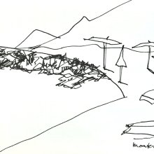 Monterosso I  
inkt op papier   
22 x 13 cm   
2001
