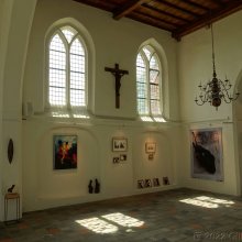 2022 Pigmentcollages en Keramiek   
Kerkje van Persingen