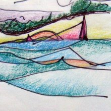 Verboden
Tarkovsky, 1996
papier, pastel, oostindische inkt
17 x 9 cm