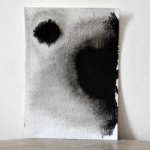 'Speechless'     
Fourteen sentences of painted text dedicated post mortem to Gerard van Zeijl (1940-2017)       
East Indian ink on cotton paper   
10 x 15 cm