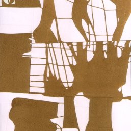 Kruising
Azzano Aardewerk, 2003
collage
papier, lijm, water, zand
50 x 80 cm